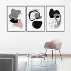 Абстрактный Рисунок Черный, серый цвет линий плакат Холст Картина Wall Art скандинавский принт контракт домашний декор для Гостиная Спальня