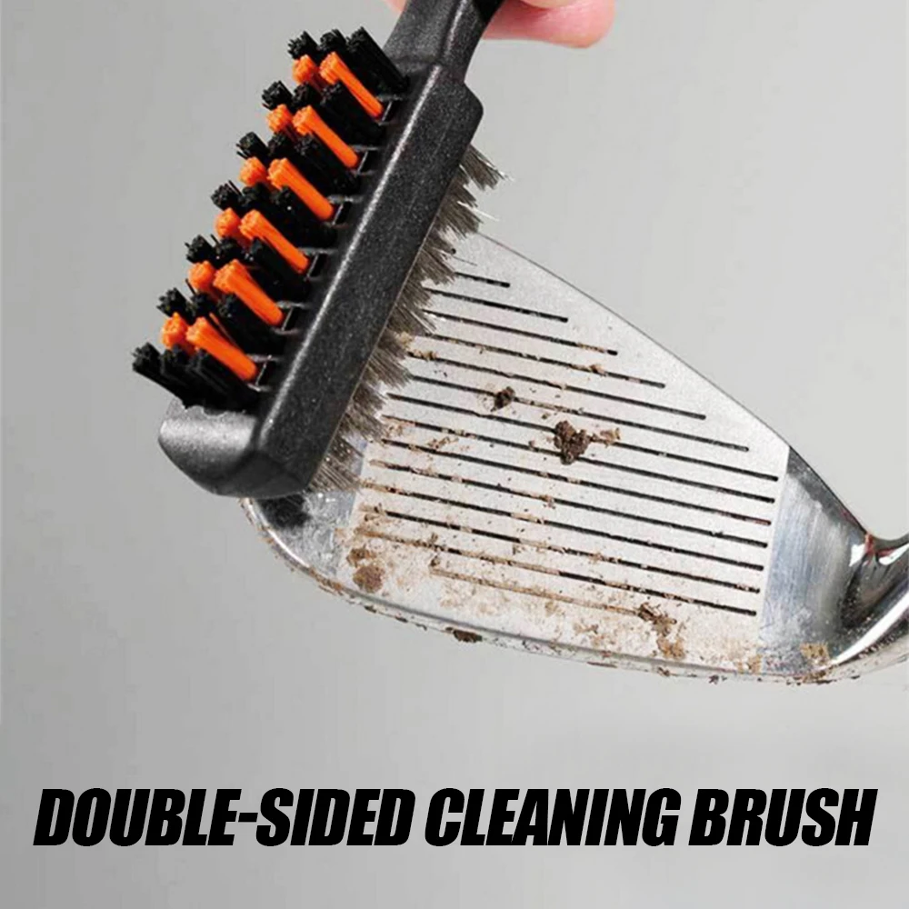 

Golf Short Handle Brush Portable Lightweight Dual Sided Brushes Groove Cleaner CopperWire Cleaning Rod Golf Tools for Ball Head