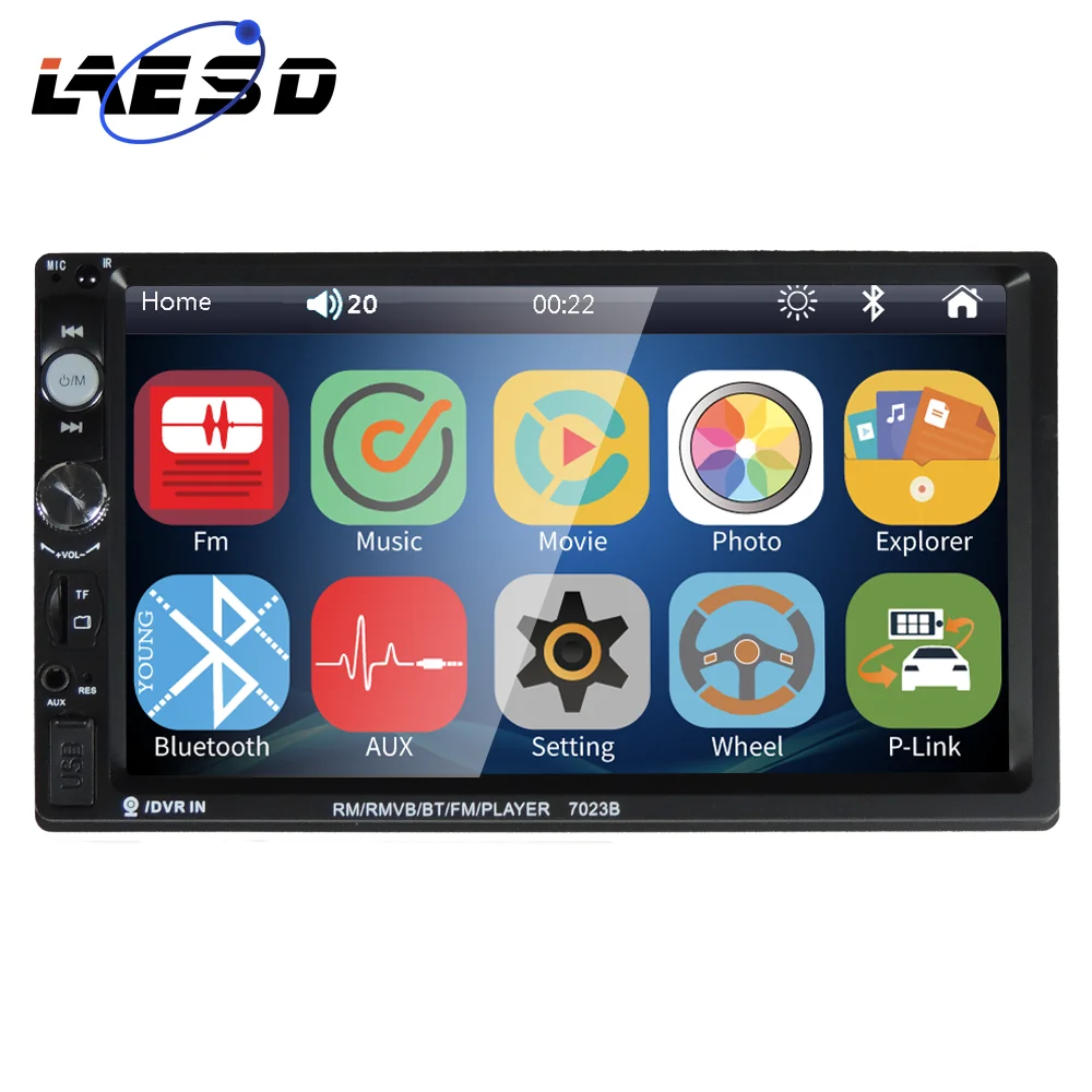 Автомобильный мультимедийный плеер LAESD 2 Din 7 ''сенсорный экран TFT HD радио FM