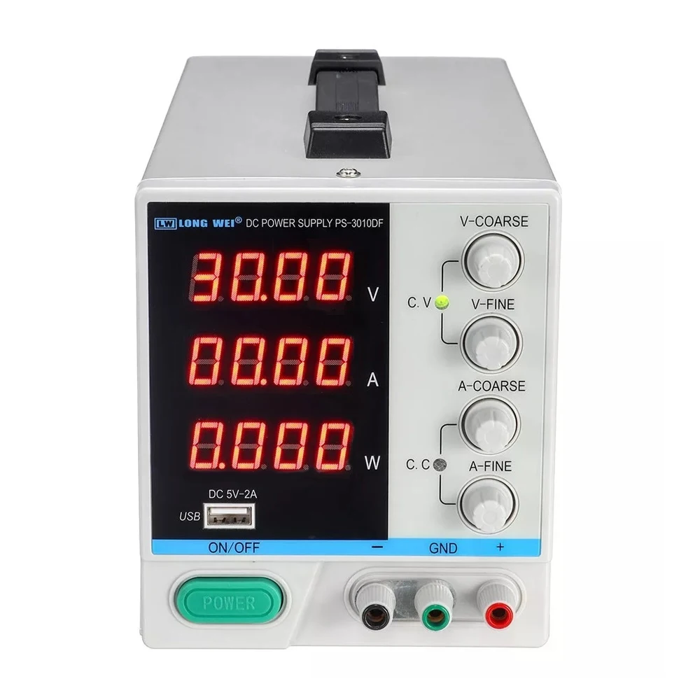 3010DF DC Питание светодиодный 4 цифры по ценам от производителя Дисплей 30V 10A Регулируемый лаборатории Питание для телефона инструменты для ремонта компьютеров зарядка через usb