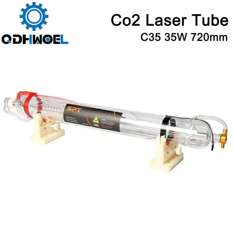 Co2 лазерная модернизированная металлическая головка QDHWOEL, 40 Вт, трубка 700 мм, стеклянная трубка для CO2 лазерной гравировальной машины