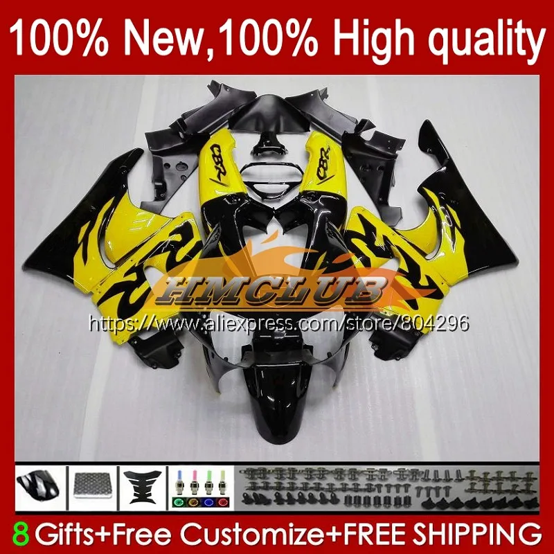 

Корпус для HONDA CBR900 CBR893 RR CBR 900 893RR 8No.184 CBR893RR 94 95 96 97 CBR900RR 1994 желтый черный 1995 1996 1997 обтекатель