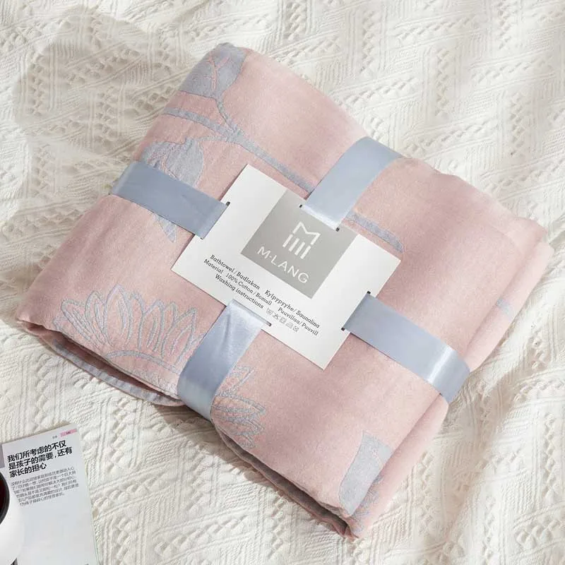 Хлопковое газовое домашнее постельное белье покрывало на диване шезлонг бланке