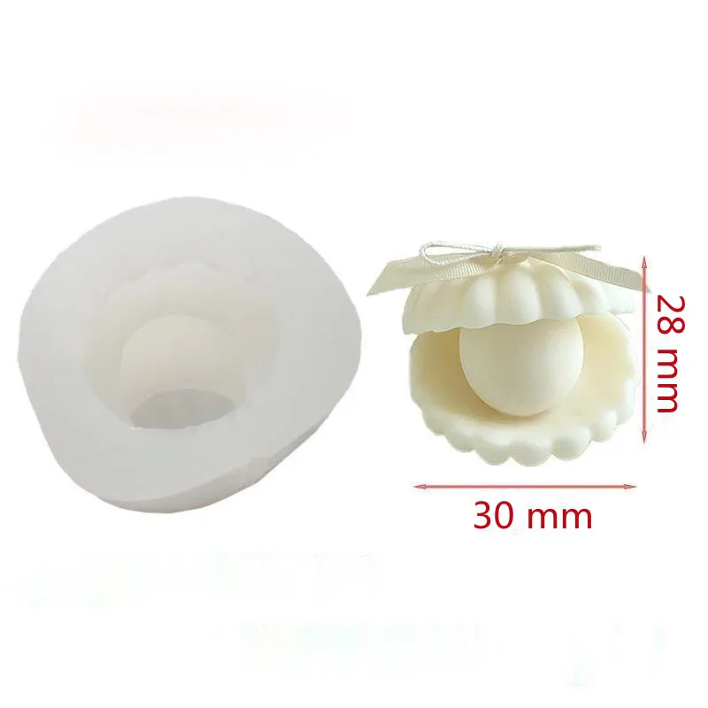 Форма в виде жемчужной ракушки изготовление соевых свечей 3D Искусство для торта