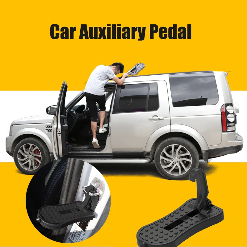 

Foldable Auto Rooftop Luggage Ladder Car Door Step Pedal Safety Hammer For Toyota Camry 40 Corolla Fj Cruiser Land Prado 120 150