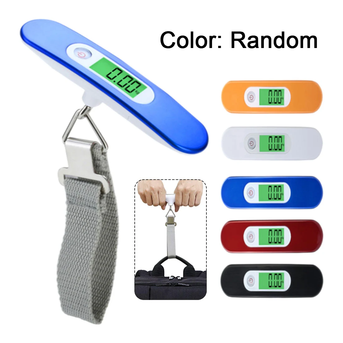 

50kgx10g Handled Digital Luggage Portable Electronic Weight Balance suitcase Travel Hanging Steelyard Hook Scale Kitchen Tool