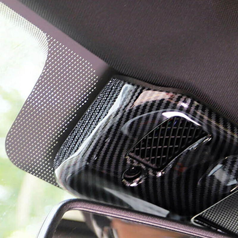 LHD!! For Ford F-150 F150 Raptor 2021 Carbon Style Front Reading Light Lamp Sunglasses Eyeglasses Case Cover Trim Car Styling | Автомобили