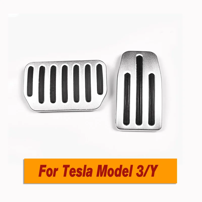 

Для Tesla Model 3 Y 2021 2022 2023 Аксессуары Модель 3 Y Алюминиевый сплав Педаль акселератора и тормоза Автомобильные накладки на педали
