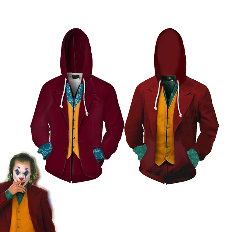 Хит 2019 толстовки для косплея из фильма Джокер костюм Джокера мужчин и женщин 3D
