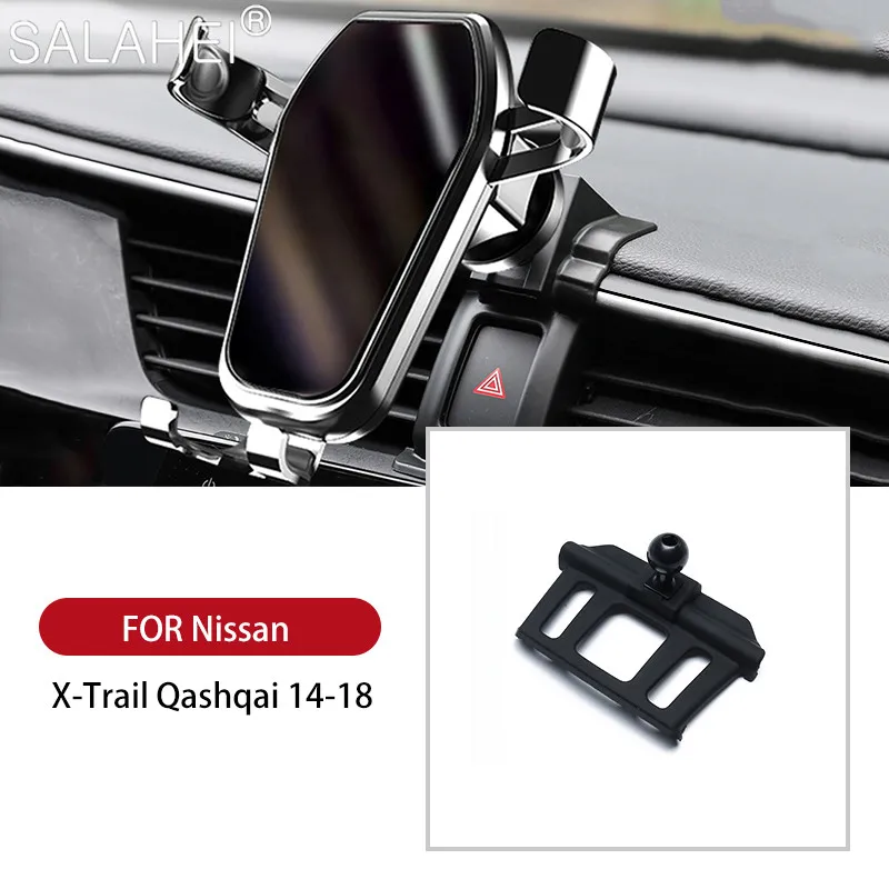 

Phone Holder For Nissan X-Trail Qashqai 2014 2015 2016 2017 2018 Air Vent Stand Clip Mount GPS Navigation 360 Degree Rotation