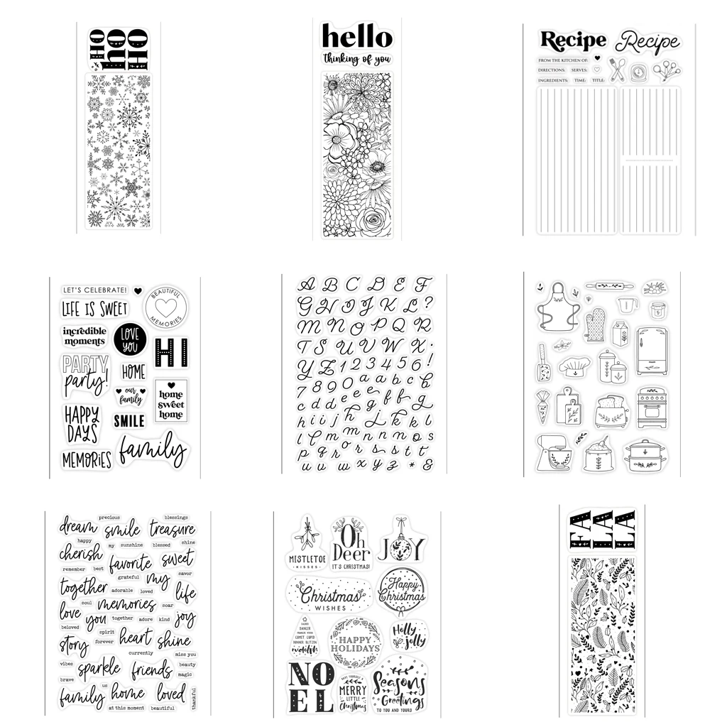 

Autumn Winter Leave Clear Stamps Christmas Series Scrapbooking Stencil For Decor Stamp Handmade DIY Card Gifts 2022 New Year