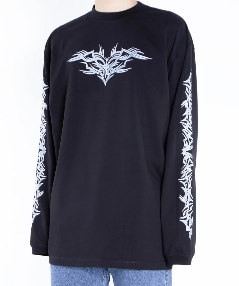 

21ss new Vetements VTM logo print large outline long sleeve Vetements top tee kanye west hip hop Vetements t-shirt men women