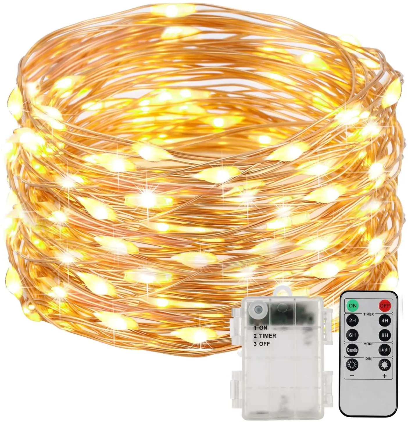 

Kohree Led String Lights 120LED 20ft Fairy Light Copper Wire Lights Battery with Remote for Festival Home Party Decor