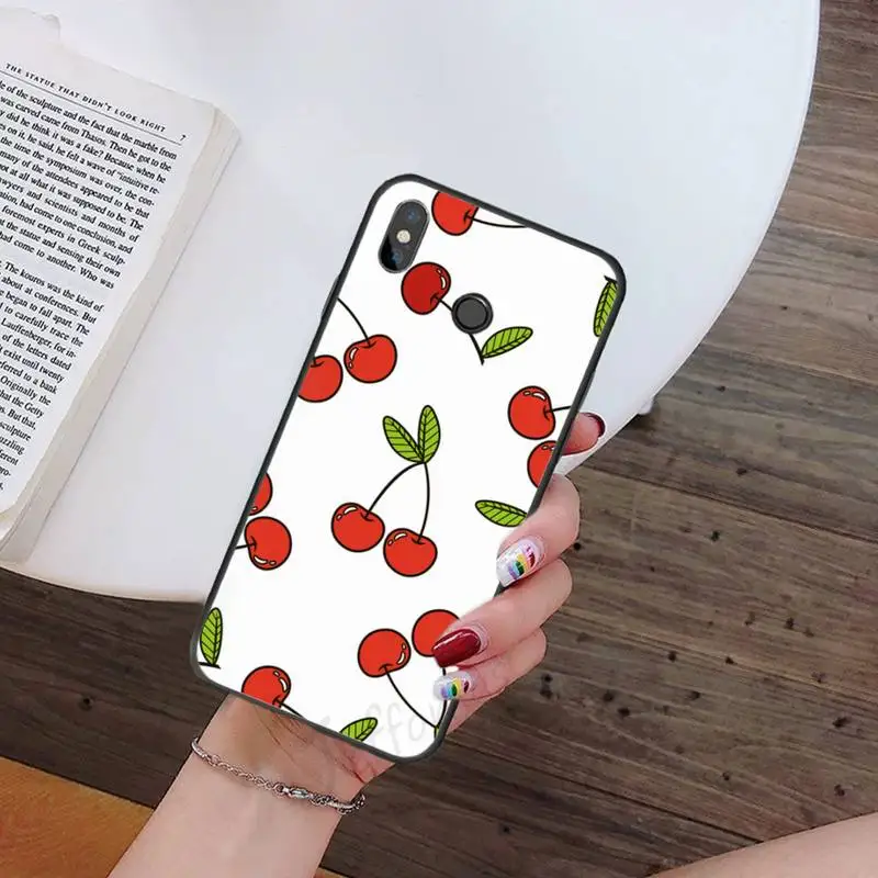 

Pink Cherries Cherry Strawberry Phone Case For Xiaomi Redmi 7 9t 9se k20 mi8 max3 lite 9 note 8 9s 10 pro Soft Silicone