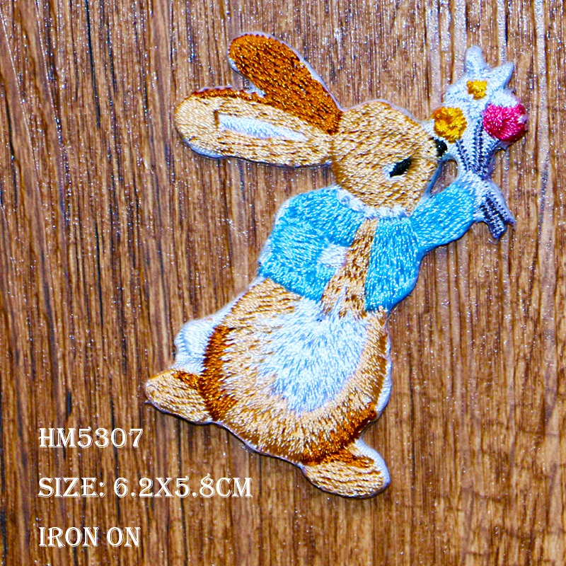 Милая модная вышитая аппликация в виде мультяшных животных кролика медведя овцы