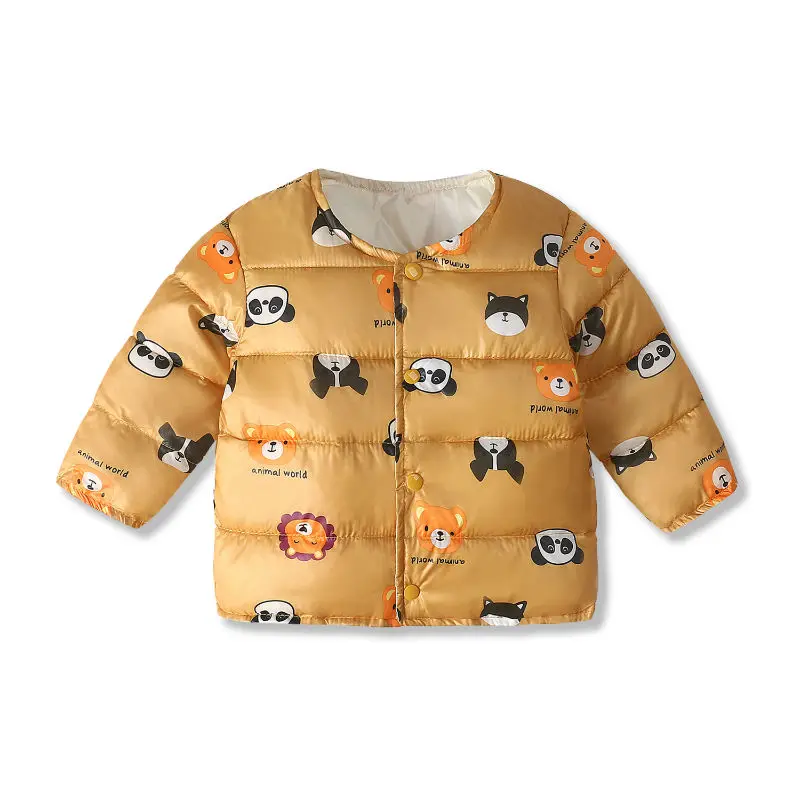 

Winter New Children's Cartoon down Cotton Cloth baby girl and boys Printed Padded Cotton-Padded Coat kids