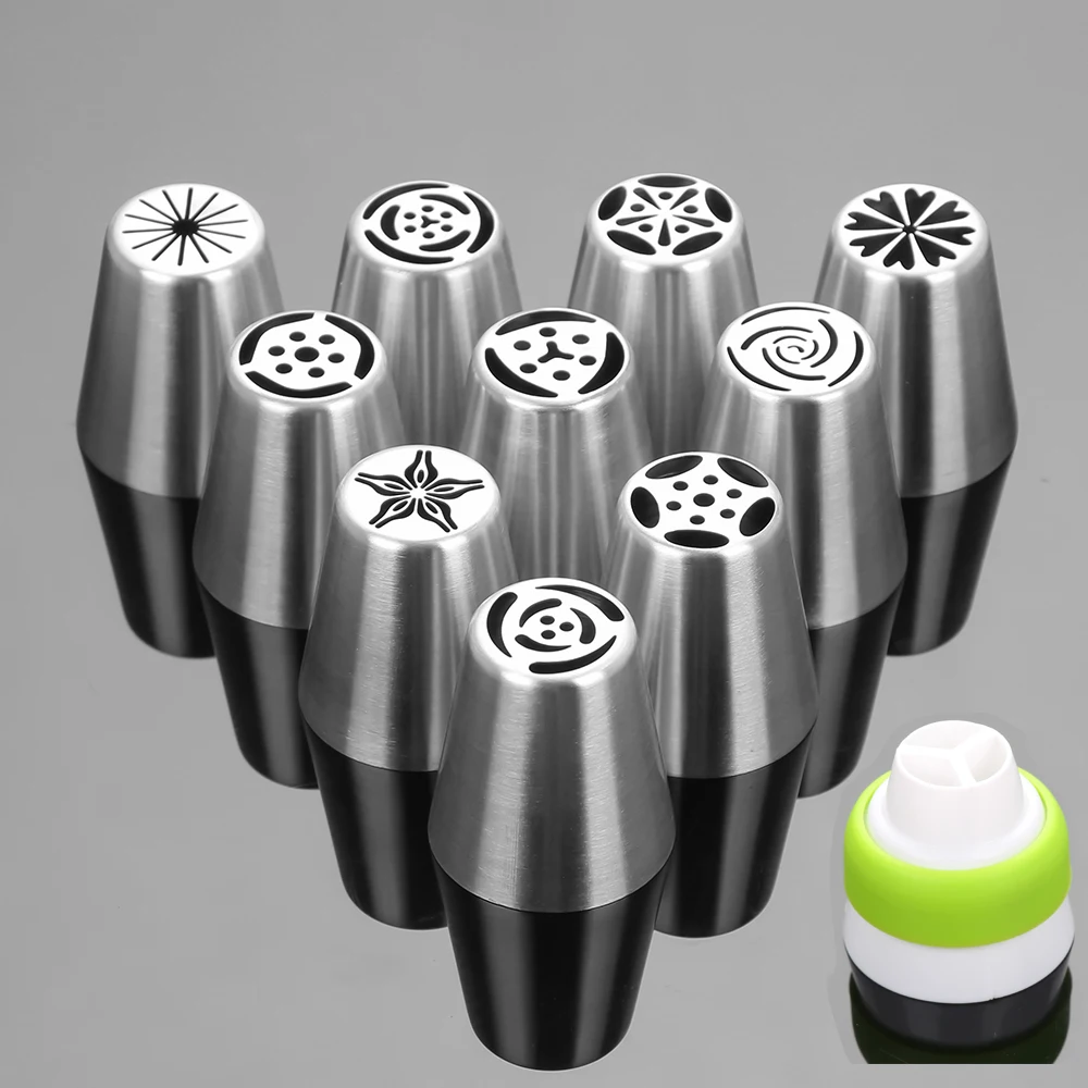 11 шт. Нержавеющая сталь насадка для пирожных русская выпечка наконечник глазурь