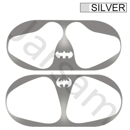 SilverbatM Горячая Распродажа, металлическая Пылезащитная наклейка для Apple AirPods, чехол, пылезащитная защитная наклейка, защитная пленка, аксессуары для Air Pods - Цвет: SilverbatM