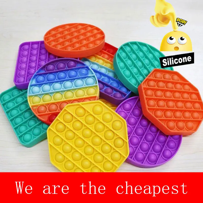 

Pop Fidget Reliver Stress Toys Rainbow Push It Bubble Antistress Toys Adult Children Sensory Toy To Relieve Autism Shipping