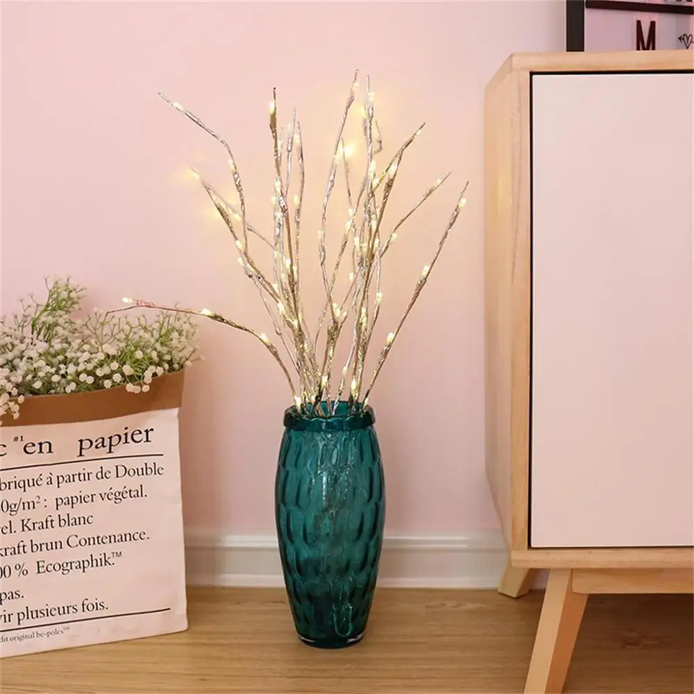 Светодиодный светильник из ивовой ветки 20 ламп|Праздничное освещение| |