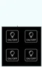 Wifi сенсорный светильник, значок, настенный переключатель, черная стеклянная панель, синий светодиодный, для ЕС и Великобритании, универсальный, умный дом, управление телефоном, 2 комплекта, 2 способа, реле