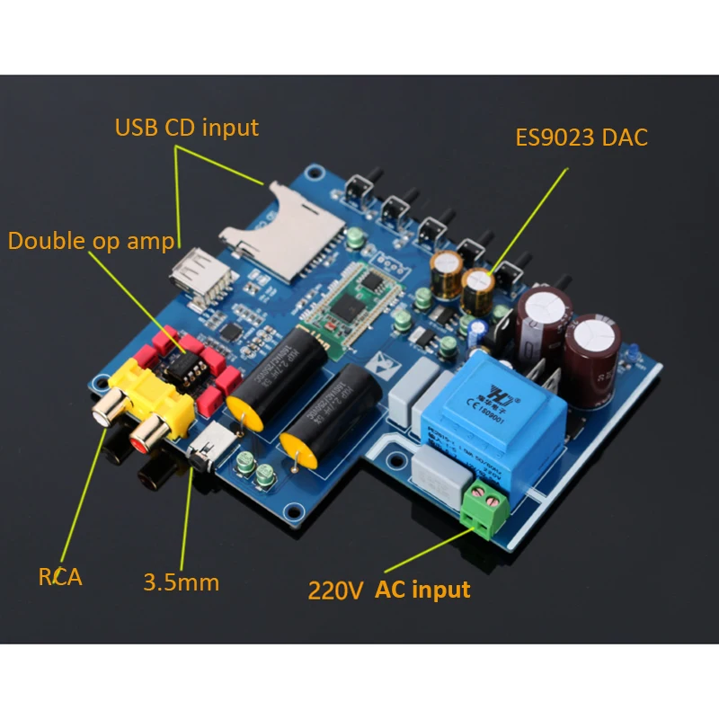 Lusya ES9023 DAC декодирование аудио ies или SPDIF выход Bluetooth цифровая Плата WAV/APE/FLAC без