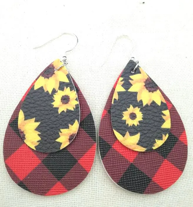 Новая кожаная капля длинные висячие серьги для женщин и девочек массивные