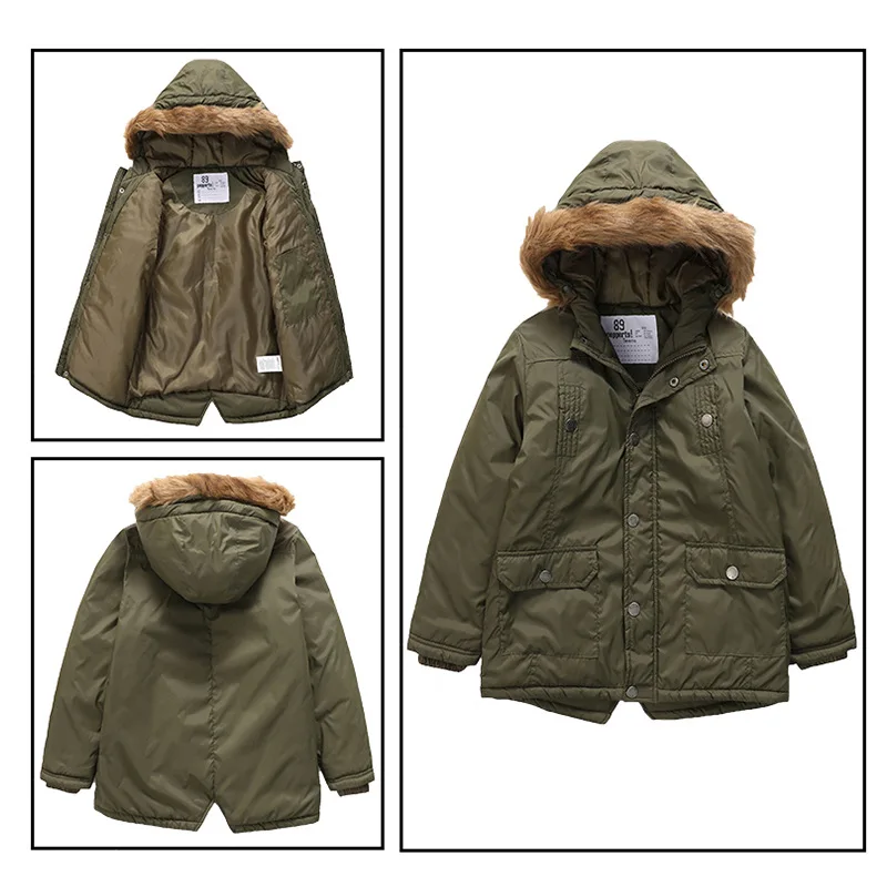 

Children's Clothing Cotton-padded Clothes Boys Children's Cotton-padded Clothes Coat Thick Winter European Version