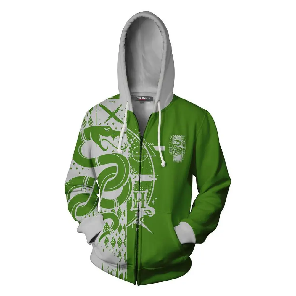 5 Gryffindor Slytherin Hufflepuff RavenclawCostume мужские и женские 3D толстовки с капюшоном, модные пуловеры, спортивные толстовки для косплея - Цвет: 5