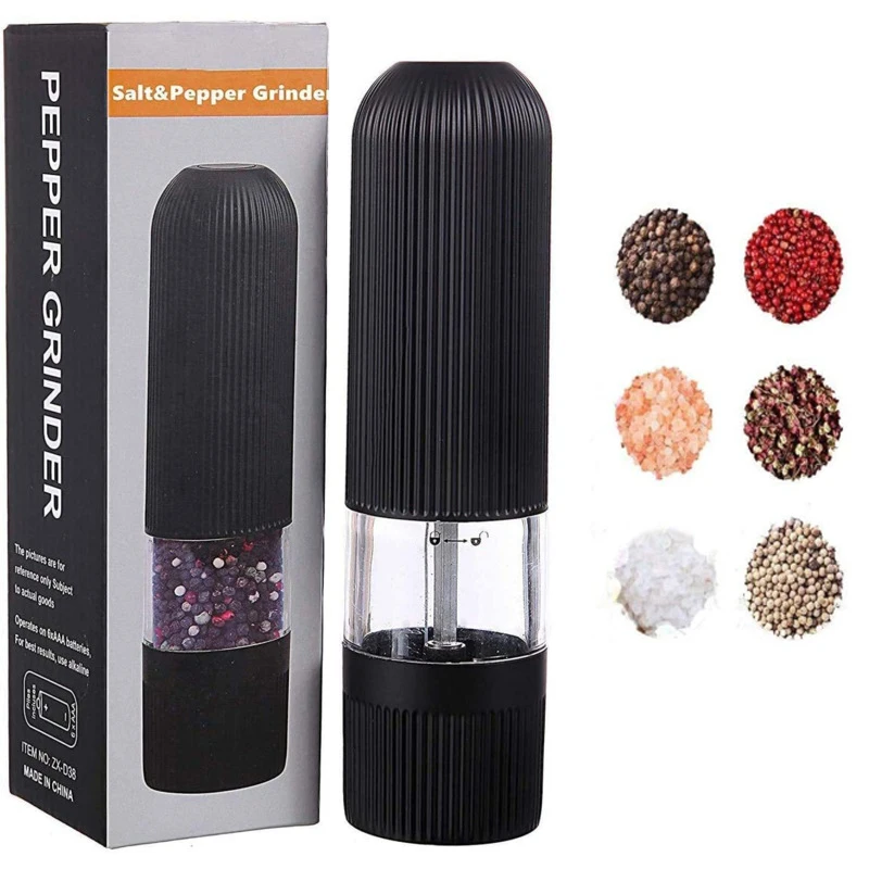 Электрическая мельница для соли и перца специй мельницы регулируемая грубесть