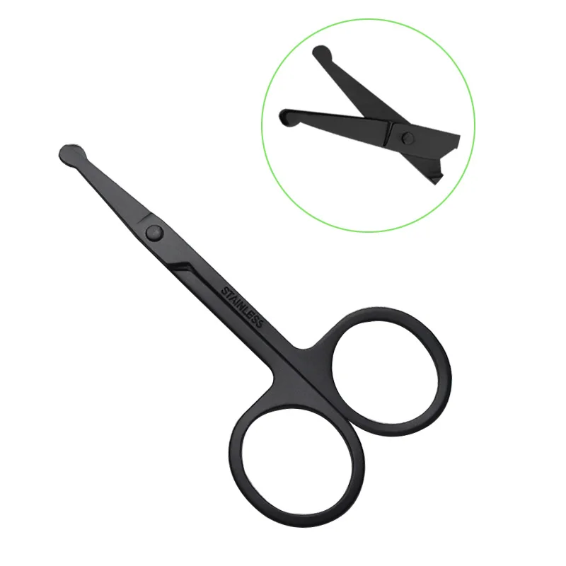 

1pcs Stainless Steel Mini Portable Nose Hair Remover Scissor Safety Round Head Trimmer Scissors Women Face Beauty Tools