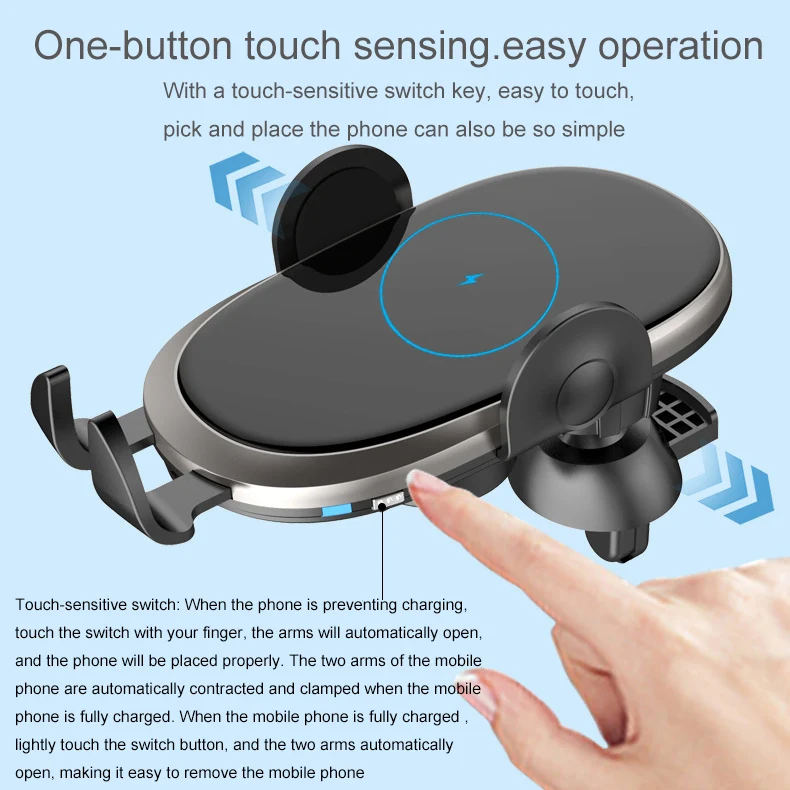 

10w vehicle wireless charging stand fast charge applicable iPhone-vehicle wireless charger Huawei