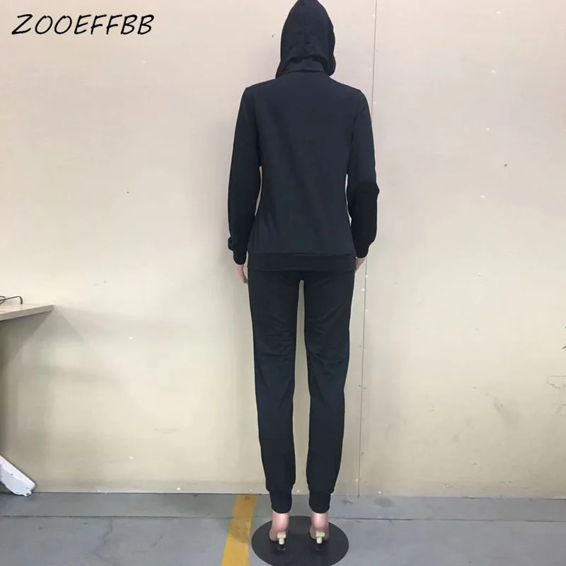 

ZOOEFFBB Aesthetic Tracksuit Two Piece Outfits for Women Long Sleeve Hoodies and Sweatpants Sweat Suit Lounge Wear Matching Sets