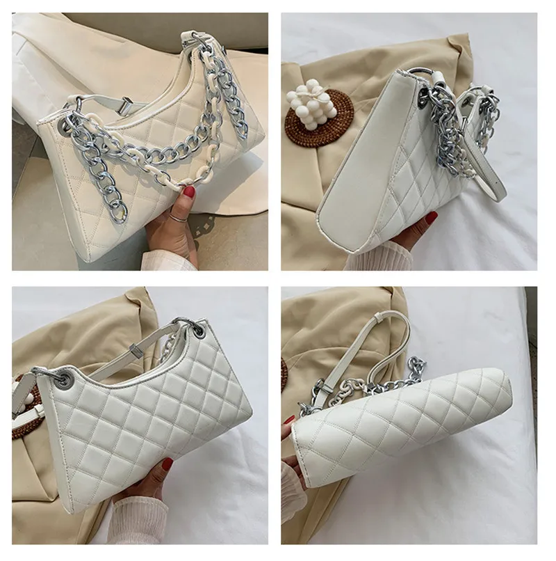 

PU Leather Shoulder Bags For Women 2020 Summer Chains Designer Lady Travel Shoulder Messenger Handbags Sac A Main Femme