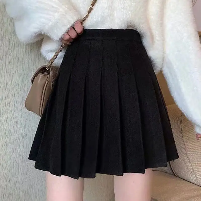 

Pleated skirt short skirt high waist A-line skirt half length skirt women's summer autumn spring 2021 new JK uniform looks thin