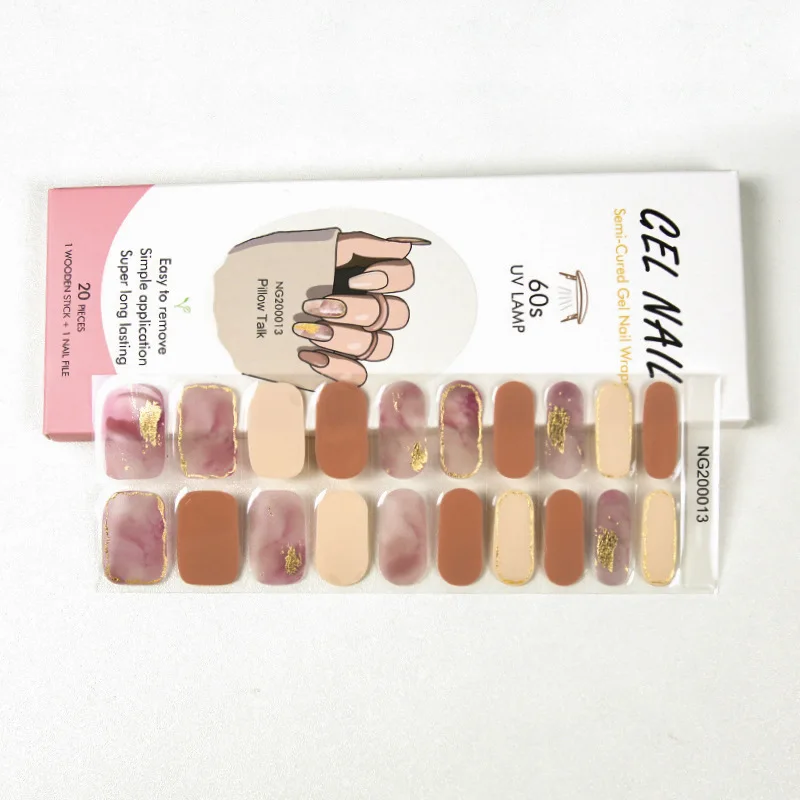 

Retro Popular Variety of Colored Flowers Korea Gel Nail Stickers Phototherapy Sequins Pure Color Simple Nail Stickers for Girls