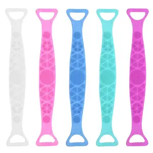 Трение назад Отшелушивающий массаж тела Душ колодки Силиконовые скруббер ванны Полотенца для Аксессуары для ванной комнаты инструмент для очистки