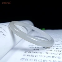 cynsfja new real certified natural hetian jade nephrite lucky amulet jade bracelet bangle 58mm high quality best birthday gifts
