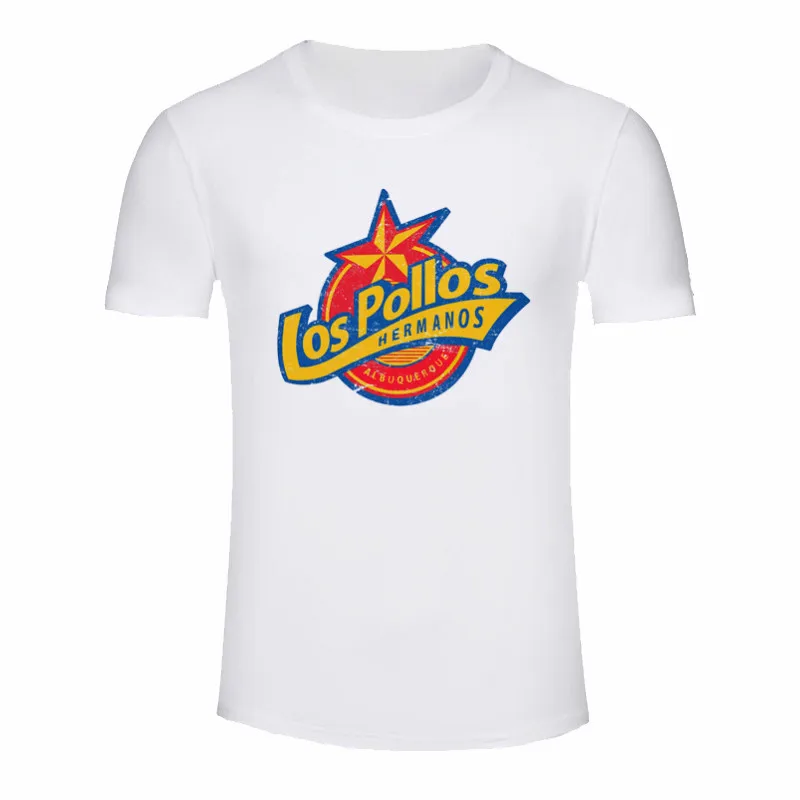 Мужская модная футболка LOS POLLOS футболка с надписью Hermanos Chicken Brothers повседневные футболки с короткими рукавами хипстерская уличная одежда топы - Цвет: P1754C-white