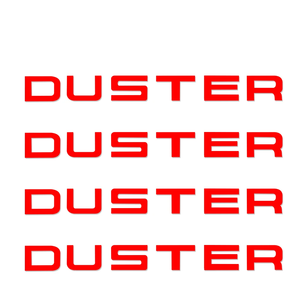 

Car Body Decoration Car Sticker and Decals Personality Car Letter D U S T E R Decoration Stickers 4PCS/Set Black/white,48cm*24cm