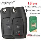 3 кнопки дистанционного управления jingyuqin, 433315 МГц 4D63 4D60 для Ford Focus Mondeo Galaxy Fiesta C Max S Max FO21, откидной складной ключ