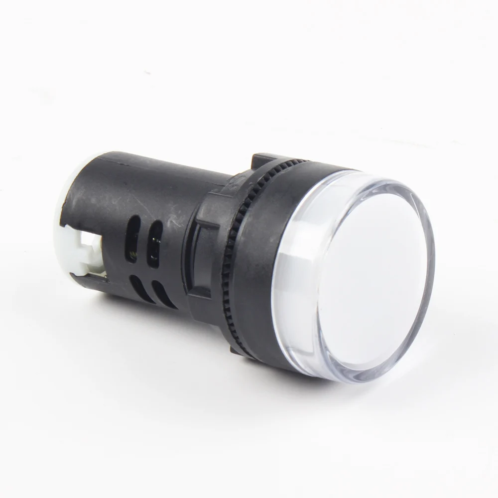 Ad16 22 AD16-22 5 цветов AC220V пластиковый индикатор питания сигнальная лампа 22 мм Монтажный размер светодиодная сигнальная лампа - Цвет: Белый