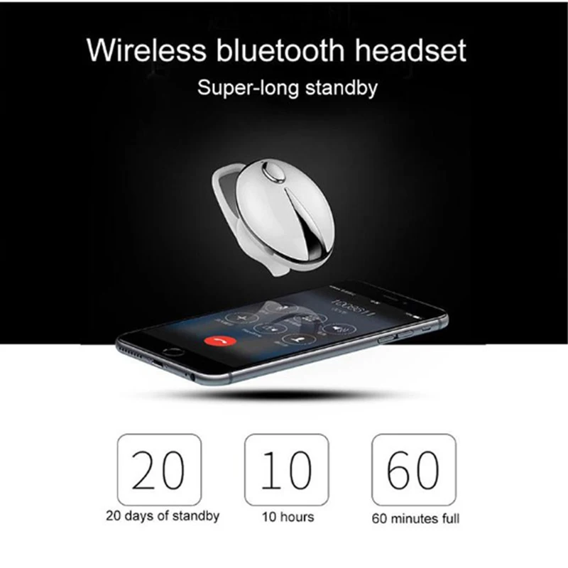 Мини Беспроводной Bluetooth наушники громкой связи стерео гарнитура с микрофоном