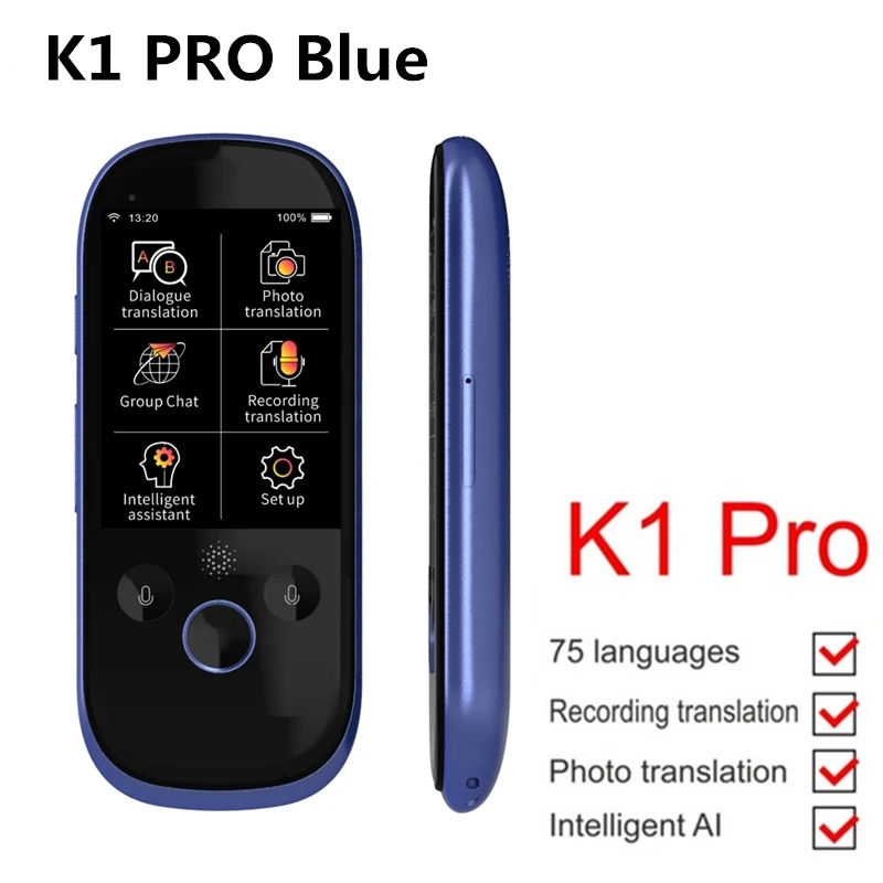 Boeleo K1 Pro мгновенный путешествия переводчик 77 языков голосового Глобальный Камера