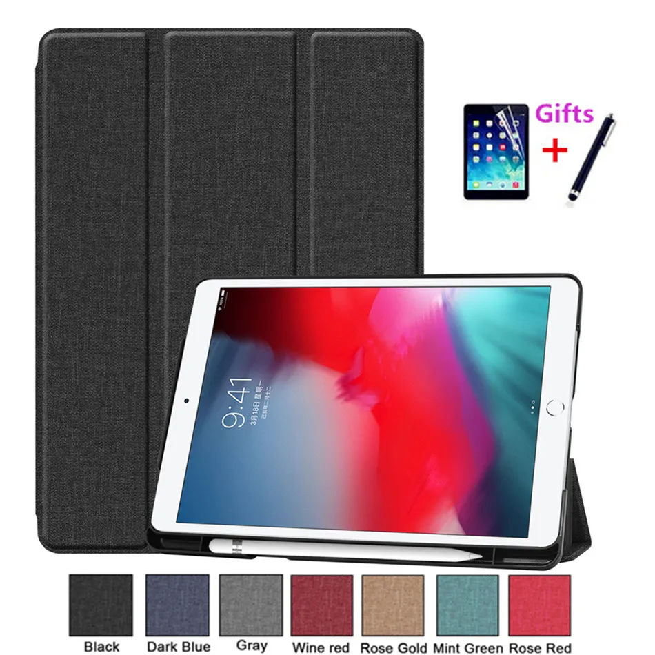 Чехол для ipad 10,2 A2198 с держателем карандаша подставка смарт-чехол для ipad Pro 10,5 /для ipad air 3 Автоматический Режим сна/пробуждения