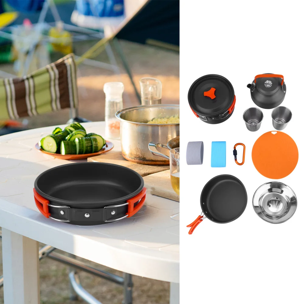 

1 set of Camping Cookware Outdoor Camping Accessories Folding Tableware