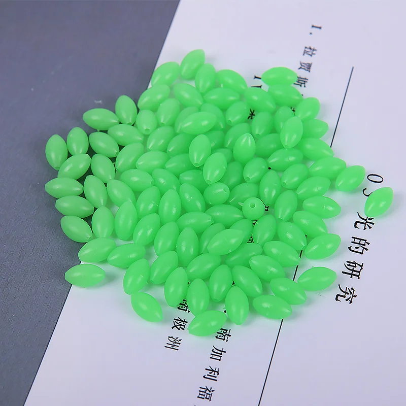 100 шт. овальные Мягкие пластиковые блестящие бусины для тройных крючков | Спорт и