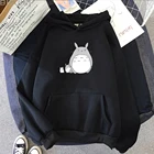 Толстовки женские Kawaii Totoro Studio Ghibli, с капюшоном, с рисунком из японского аниме, Повседневная Уличная одежда, 2021
