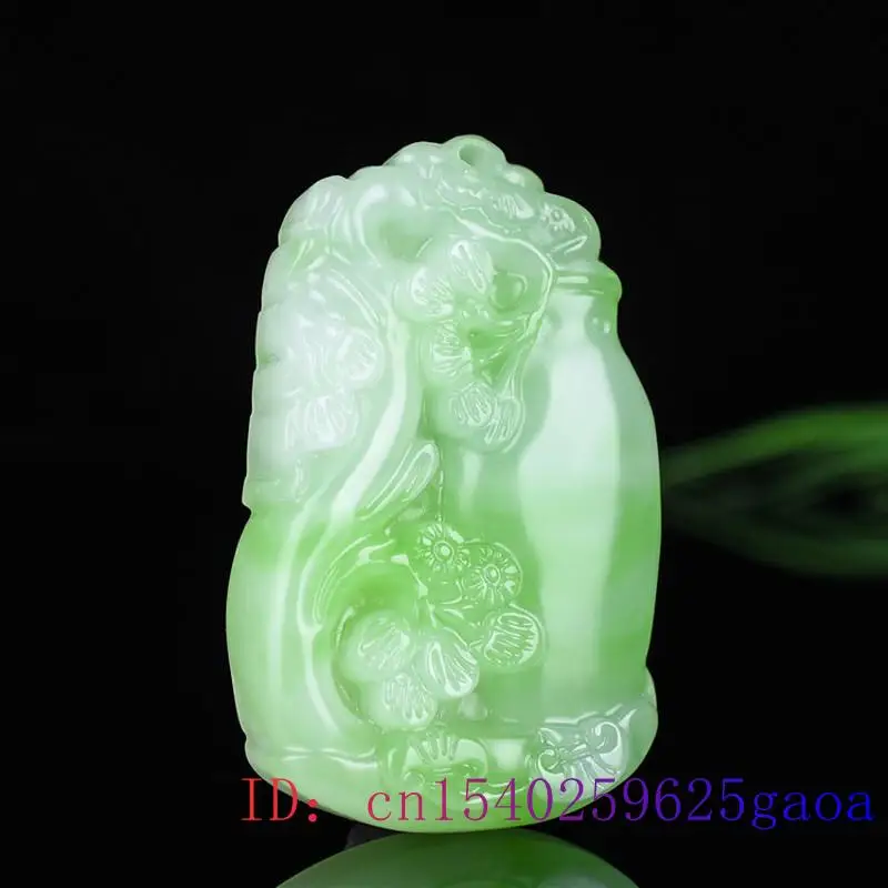 

Green Jade Vase Pendant Charm Natural Jadeite Gifts Women Carved Necklace Men Fashion Jewelry Amulet Chinese