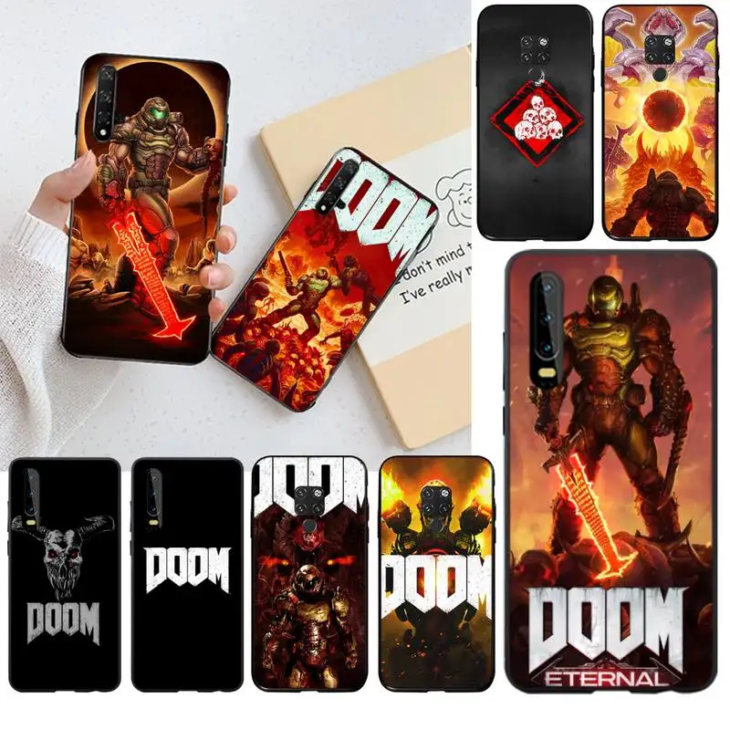 

YJZFDYRM skull game Doom Soft Silicone TPU Phone Cover for Huawei P40 P30 P20 lite Pro Mate 30 20 Pro P Smart 2019 prime